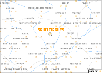 map of Saint-Cirgues