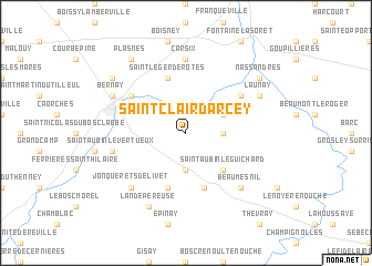 map of Saint-Clair-dʼArcey