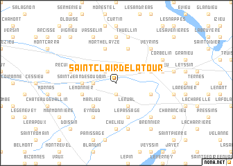 map of Saint-Clair-de-la-Tour