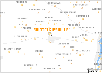 map of Saint Clairsville