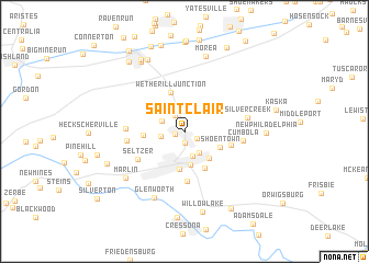 map of Saint Clair