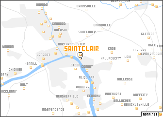 map of Saint Clair