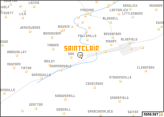 map of Saint Clair