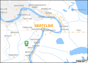 map of Saint Clair