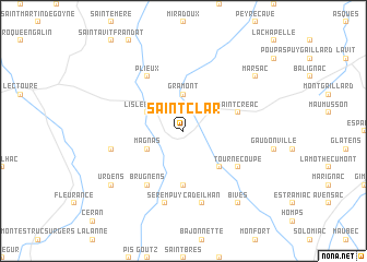 map of Saint-Clar