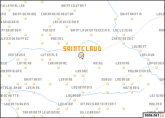 map of Saint-Claud