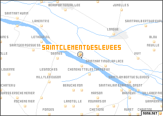 map of Saint-Clément-des-Levées