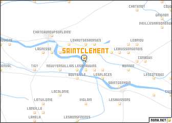 map of Saint-Clément