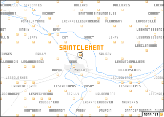 map of Saint-Clément