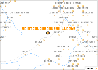 map of Saint-Colomban-des-Villards