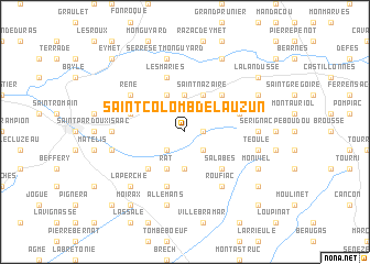 map of Saint-Colomb-de-Lauzun