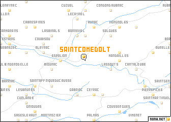 map of Saint-Côme-dʼOlt