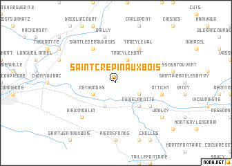 map of Saint-Crépin-aux-Bois
