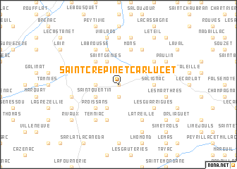 map of Saint-Crépin-et-Carlucet