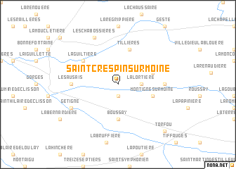 map of Saint-Crespin-sur-Moine