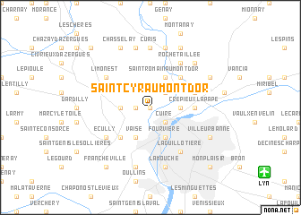 map of Saint-Cyr-au-Mont-dʼOr