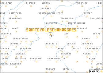 map of Saint-Cyr-les-Champagnes