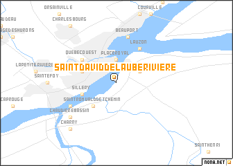 map of Saint-David-de-lʼAuberivière