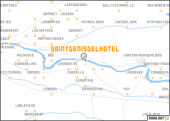 map of Saint-Denis-de lʼHôtel