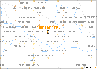 map of Saint-Dézéry