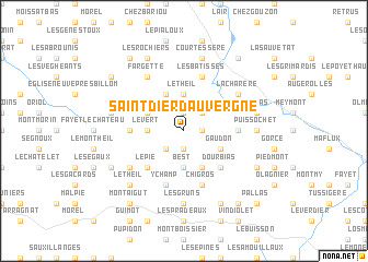 map of Saint-Dier-dʼAuvergne