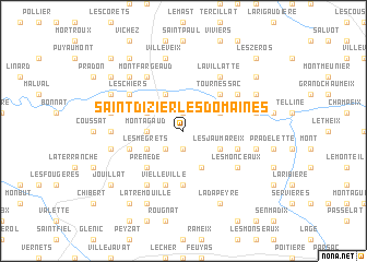 map of Saint-Dizier-les-Domaines