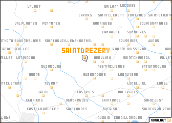 map of Saint-Drézéry