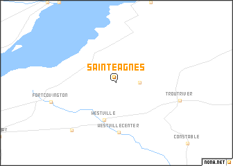 map of Sainte-Agnès