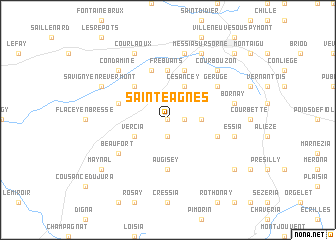 map of Sainte-Agnès