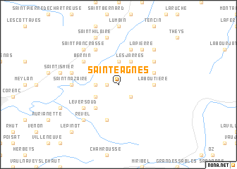 map of Sainte-Agnès