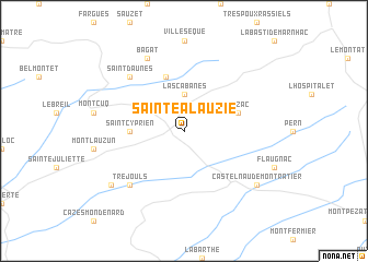 map of Sainte-Alauzie