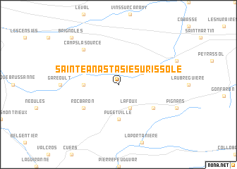 map of Sainte-Anastasie-sur-Issole