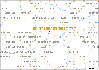 map of Sainte-Anastasie