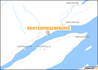 map of Sainte-Anne-de-Beaupré