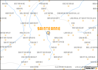 map of Sainte-Anne