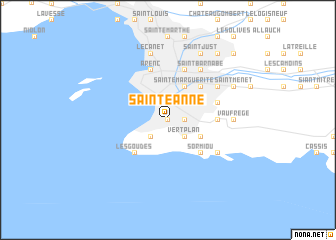 map of Sainte-Anne