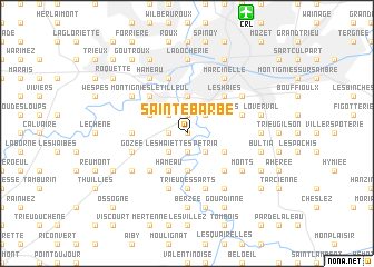 map of Sainte-Barbe