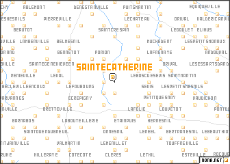 map of Sainte-Catherine