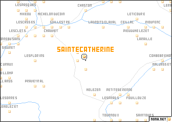 map of Sainte-Catherine