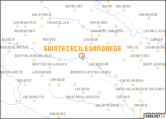 map of Sainte-Cécile-dʼAndorge