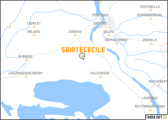 map of Sainte-Cécile