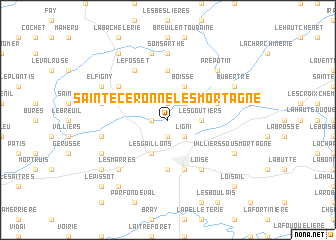 map of Sainte-Céronne-lès-Mortagne