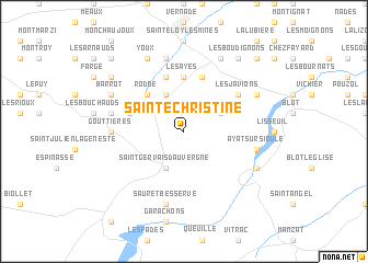 map of Sainte-Christine