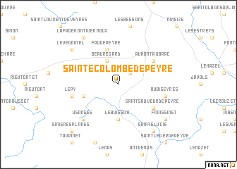 map of Sainte-Colombe-de-Peyre