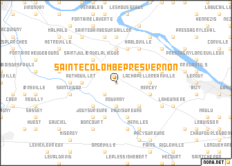 map of Sainte-Colombe-près-Vernon