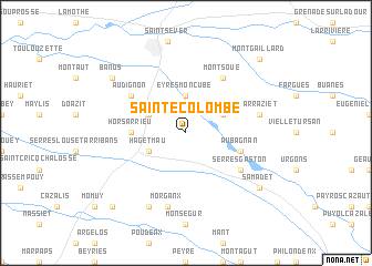 map of Sainte-Colombe