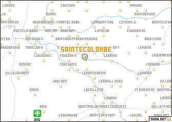 map of Sainte-Colombe