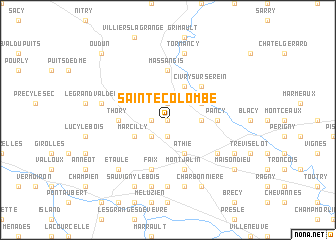 map of Sainte-Colombe