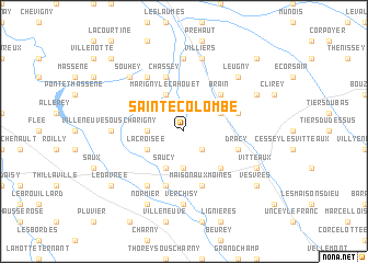 map of Sainte-Colombe