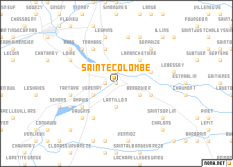 map of Sainte-Colombe